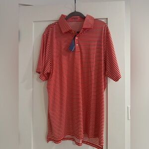 NWT- B. Draddy Striped Polo Shirt